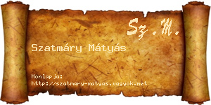 Szatmáry Mátyás névjegykártya